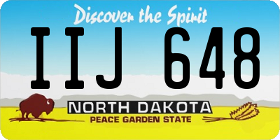 ND license plate IIJ648
