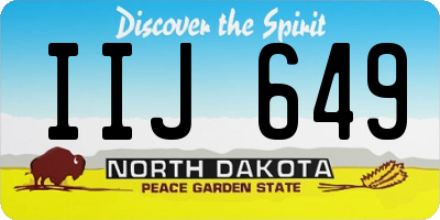 ND license plate IIJ649