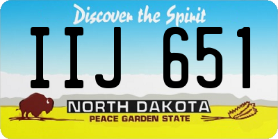 ND license plate IIJ651