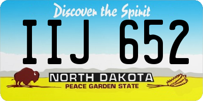 ND license plate IIJ652