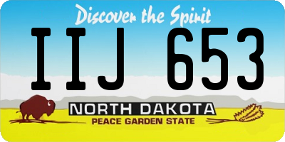 ND license plate IIJ653