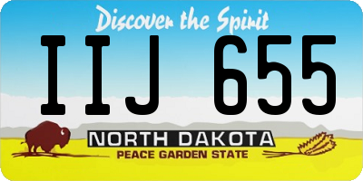 ND license plate IIJ655