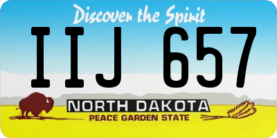 ND license plate IIJ657