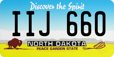 ND license plate IIJ660