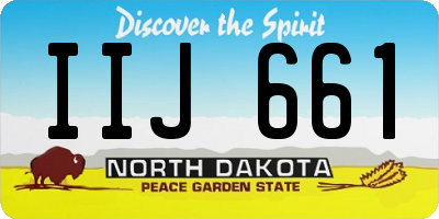 ND license plate IIJ661