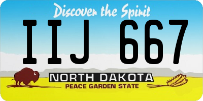 ND license plate IIJ667