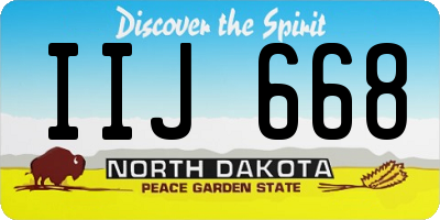 ND license plate IIJ668