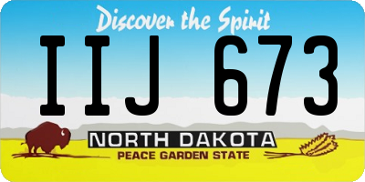 ND license plate IIJ673
