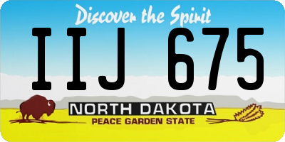 ND license plate IIJ675