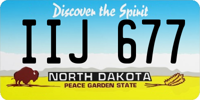 ND license plate IIJ677