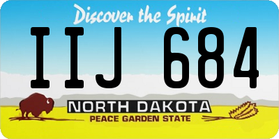 ND license plate IIJ684