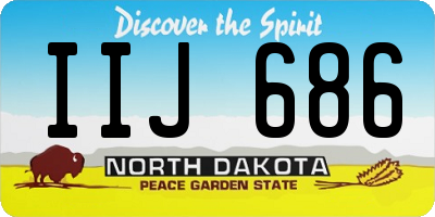 ND license plate IIJ686