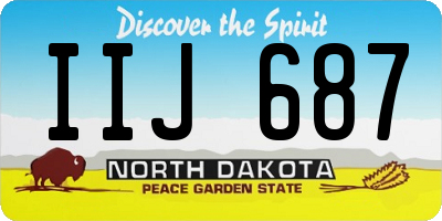 ND license plate IIJ687
