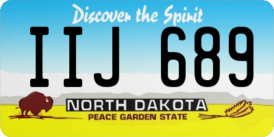 ND license plate IIJ689