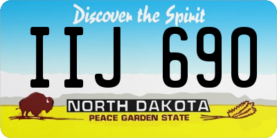 ND license plate IIJ690