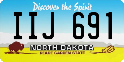 ND license plate IIJ691