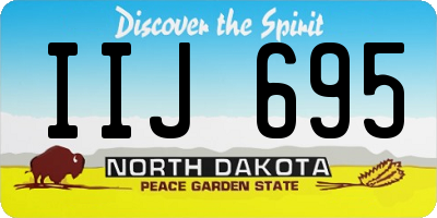 ND license plate IIJ695