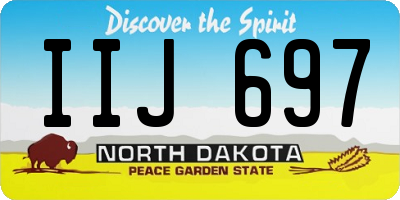 ND license plate IIJ697