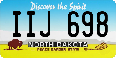 ND license plate IIJ698