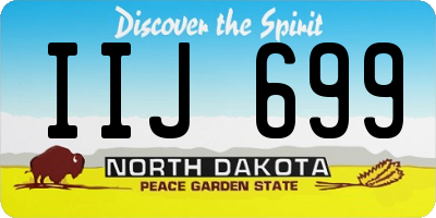 ND license plate IIJ699