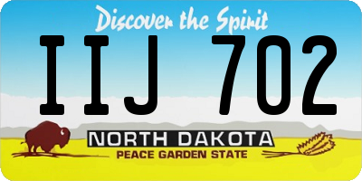 ND license plate IIJ702