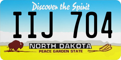 ND license plate IIJ704