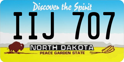 ND license plate IIJ707