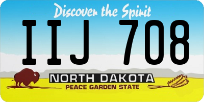 ND license plate IIJ708