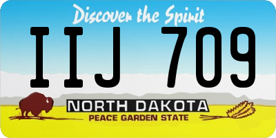 ND license plate IIJ709