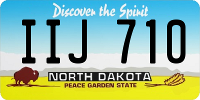 ND license plate IIJ710