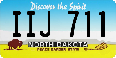 ND license plate IIJ711