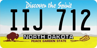 ND license plate IIJ712