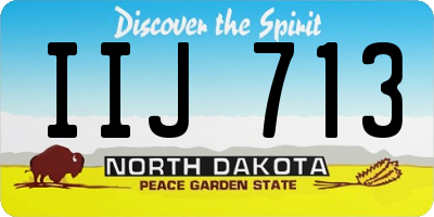 ND license plate IIJ713