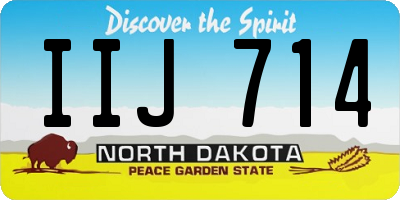 ND license plate IIJ714