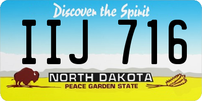 ND license plate IIJ716