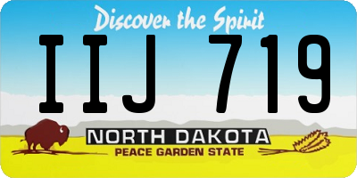 ND license plate IIJ719