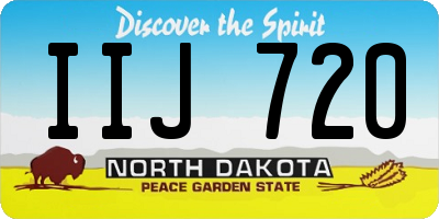 ND license plate IIJ720