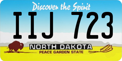 ND license plate IIJ723