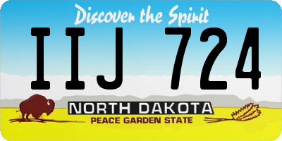 ND license plate IIJ724