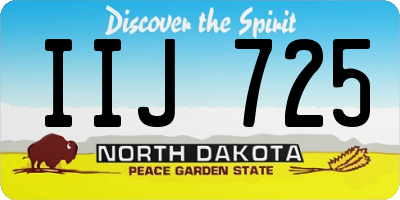 ND license plate IIJ725