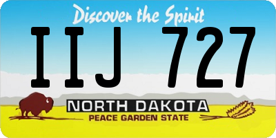 ND license plate IIJ727