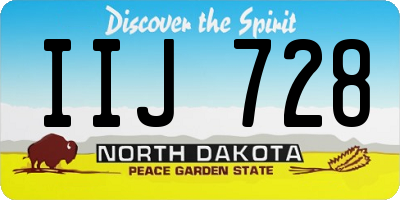 ND license plate IIJ728