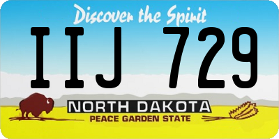 ND license plate IIJ729