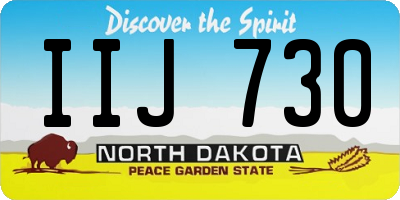 ND license plate IIJ730