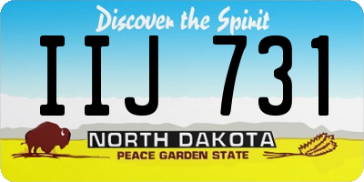 ND license plate IIJ731