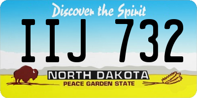 ND license plate IIJ732