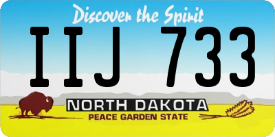 ND license plate IIJ733