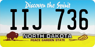 ND license plate IIJ736