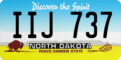 ND license plate IIJ737