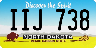 ND license plate IIJ738